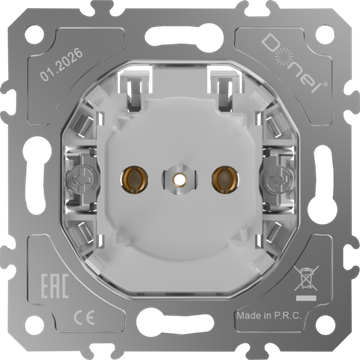 Механизм розетки без заземления 16А 250 В~ быстрозажимные контакты,  серия D16