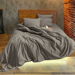 Вареный (стираный) хлопок, цв.Тёпло-коричнево-серый | ш.250 см | 120 г/м² | хлопок-100%