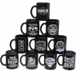 Стакан 250мл Черный оникс «Для мужчин» (10 видов) без упаковки