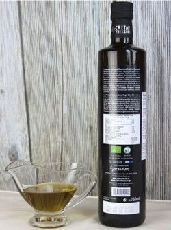 Масло органическое оливковое нерафинированное Extra Virgin Cretan Treasure Platinum organic, стекло, 750 мл