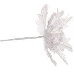 Украшение новогоднее «Пуансеттия-Нежность» 23 см, Белый