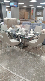 Стул DC1239 бежевый/ноги сталь