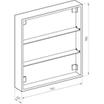 Зеркальный шкаф MIXLINE "Сканди" 800*800 (ШВ) 2 створки, универ. датчик движения,свет. подсветка