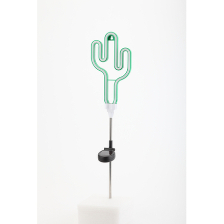 Светильник уличный ЭРА ERASF012-31 садовый неоновый Кактус на солнечной батарее