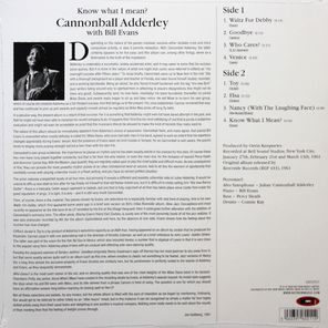Cannonball Adderley With Bill Evans / Know What I Mean (LP)