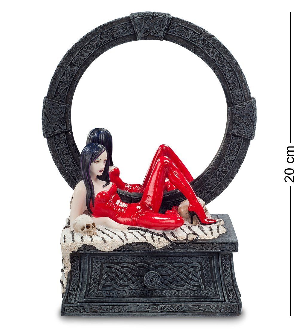 WS-797 Статуэтка-зеркало «Женщина в красном»