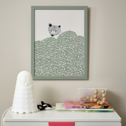 IKEA FISKBO  (ИКЕА ФИСКБО)  -  Рамка, светло-серо-зеленая, 30x40 см