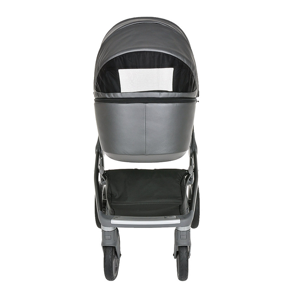 Детская коляска Roan Bass Next Кожа 2 в 1 RN083/1 Graphite Pearl