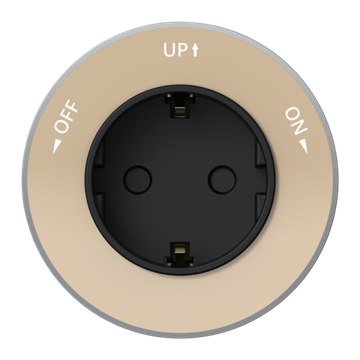 MULTITRACK Розетка 2К+З круглая 16 А/250 В ПЕСОЧНЫЙ