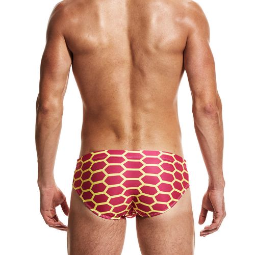 Мужские плавки красные с принтом UXH с внутренним карманом