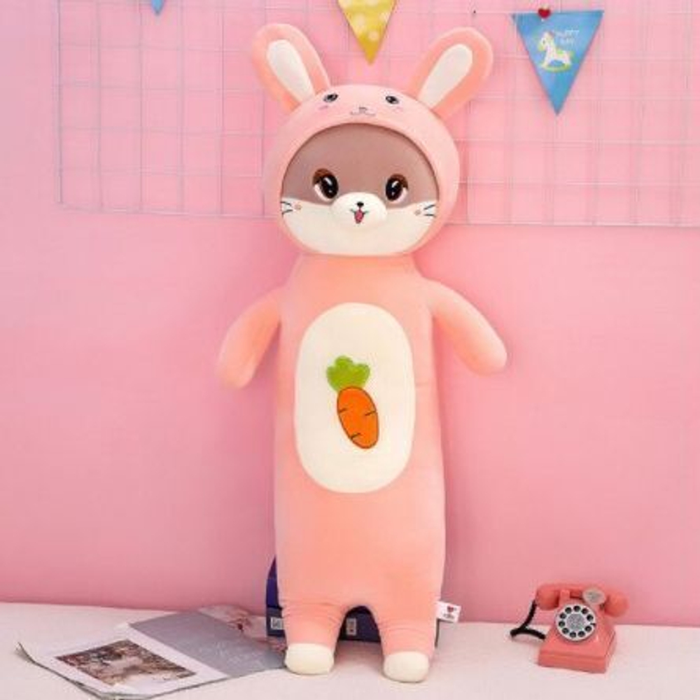 Мягкая игрушка аодушка Заяц Батон KiDWoW для девочек, мальчиков, малышей, детей, в подарок, для сна