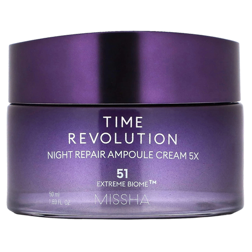 Missha, Time Revolution, ночной восстанавливающий крем-ампула 5x, 50 мл (1,69 жидк. унц.)