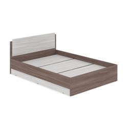 Кровать двухспальная "Аманда" А14 (Ясень шимо темный/Ясень шимо светлый),