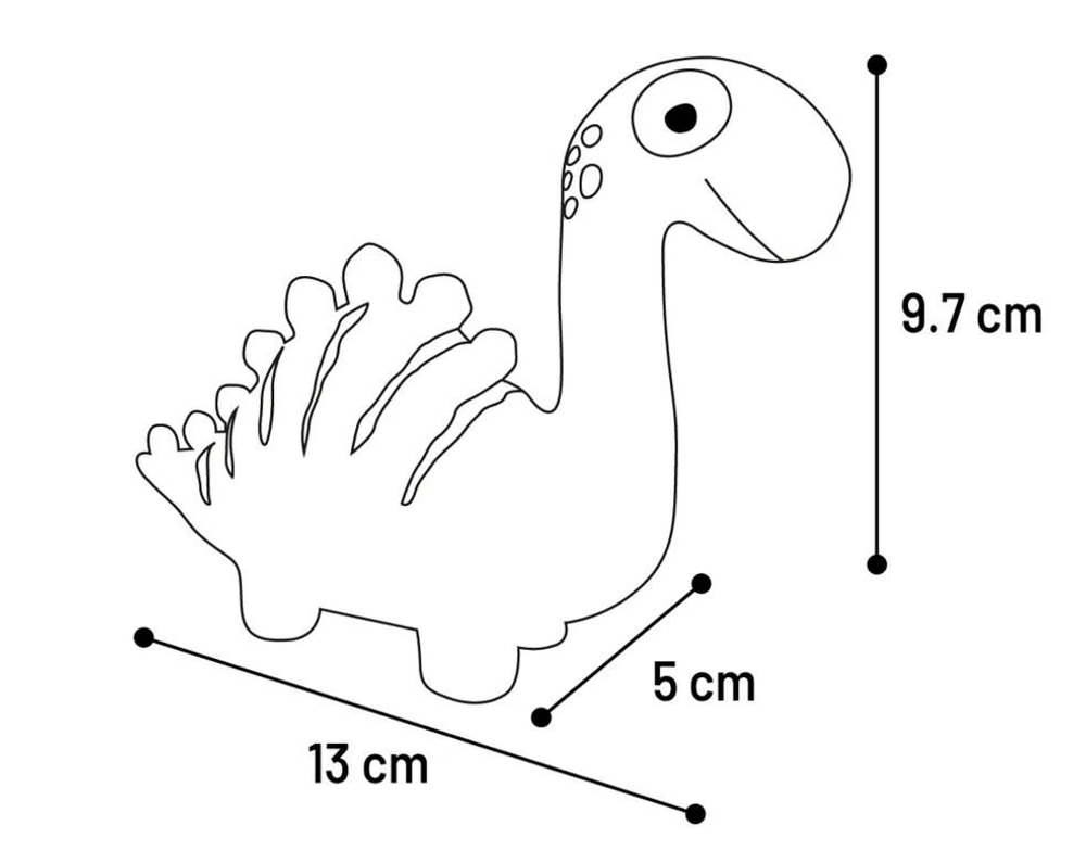 Игрушка для собак Flamingo "Динозавр" S 5 см Д х 13 см Ш х 9,7 см В, латекс, зелёный