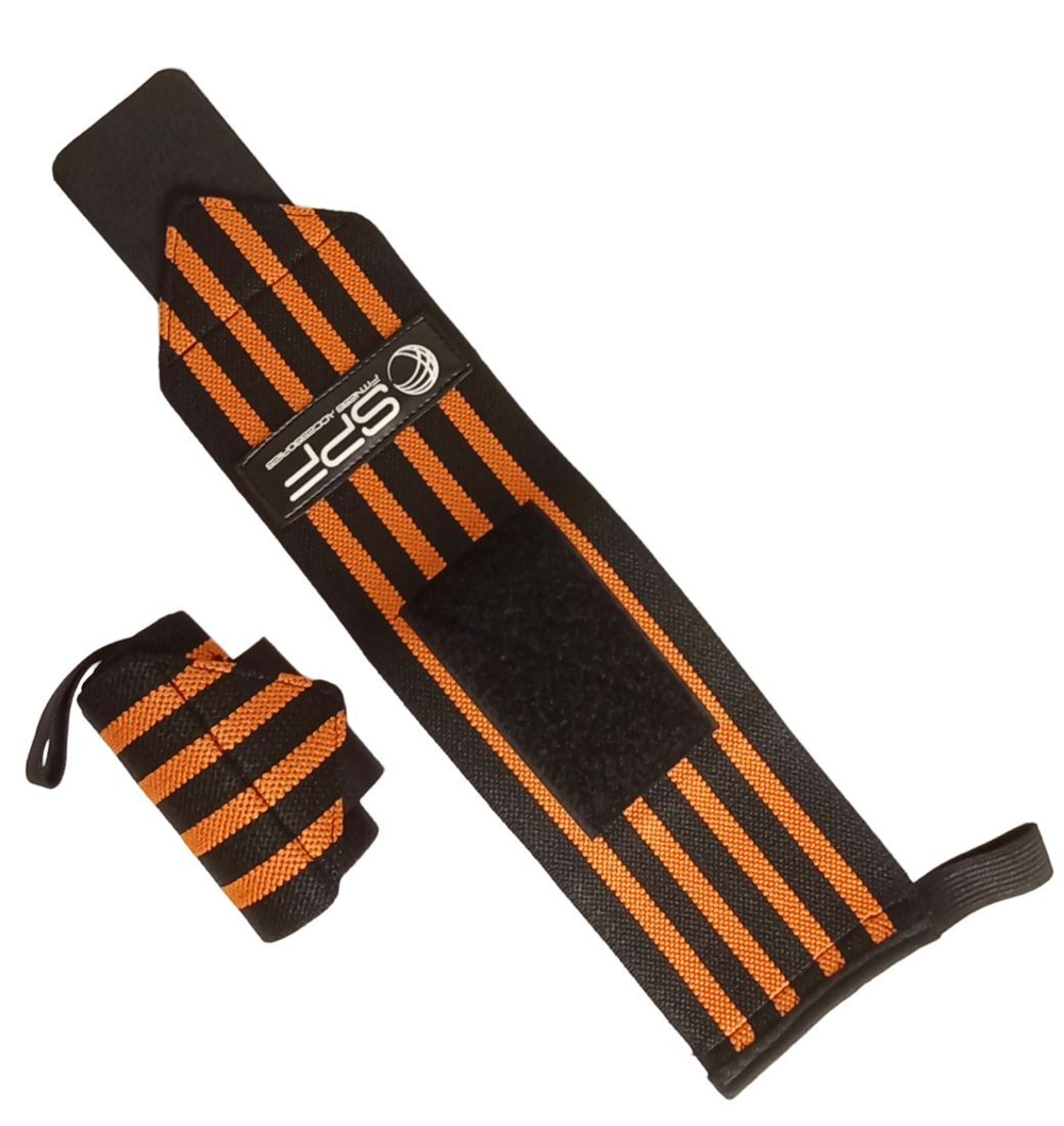 Бинты спортивные, кистевые бинты для жима, напульсники для тяжелой атлетики, жесткость -Средняя, комплект  30 см *2 шт