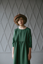 Платье  family look детское - зеленое
