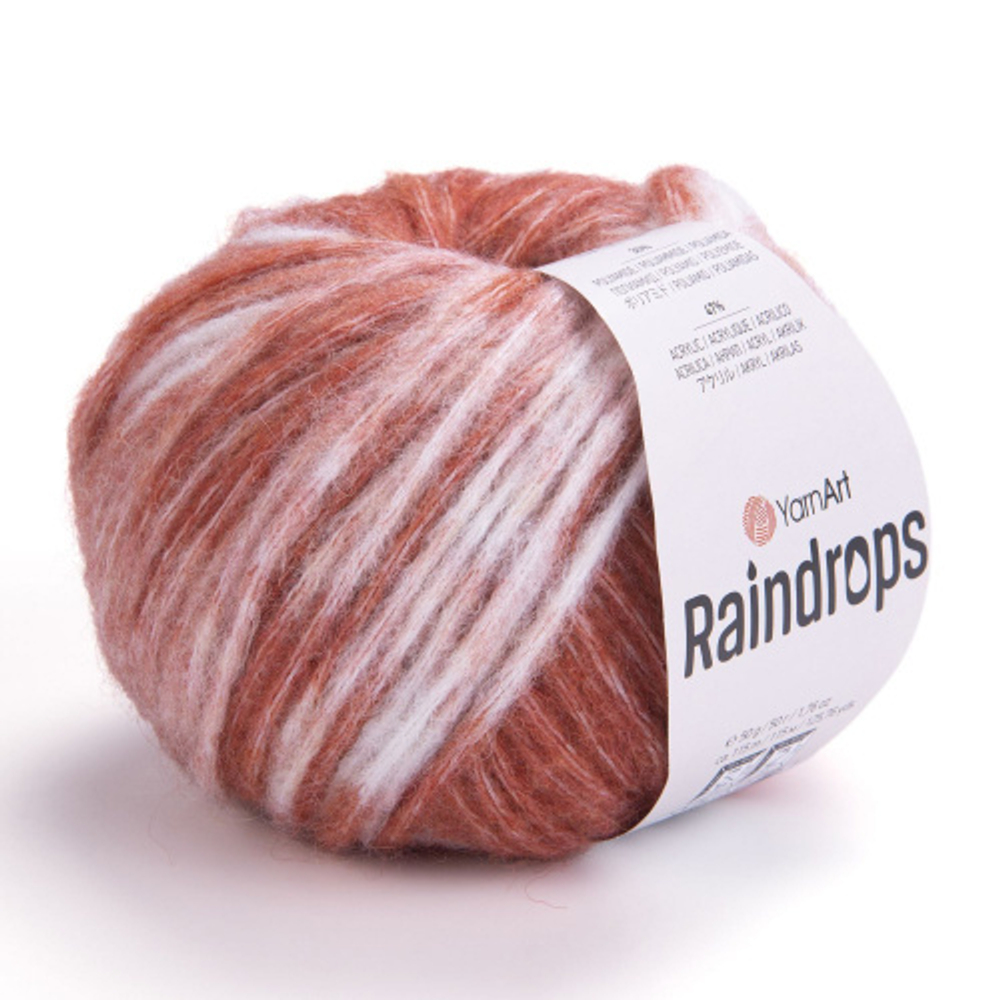 Пряжа Raindrops, 50г, 115м, 18%шерсть, 35%полиамид, 47%акрил (цена за 1шт)