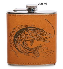GT-54 Подарочный набор фляжка 200 мл со стопками «Тайны удачной рыбалки»