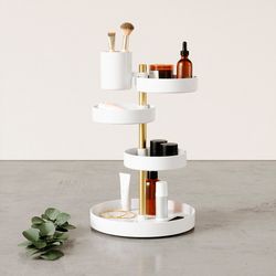 Органайзер настольный Pirouette, белый/латунь