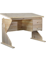 Растущая парта Рио трансформер для школьника 120х60х62 см / стол письменный деревянный с наклонной столешницей из массива сосны