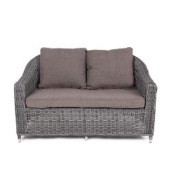 "Кон Панна" диван из искусственного ротанга двухместный, цвет графит