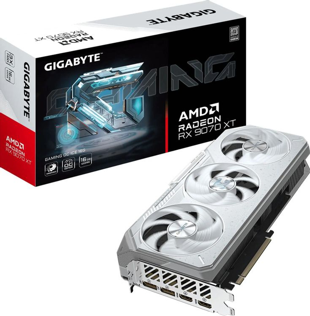 Видеокарта Gigabyte AMD  Radeon RX 9070XT GV-R907XGAMINGOCICE-16GD 16ГБ Gaming, GDDR6, OC,  Ret