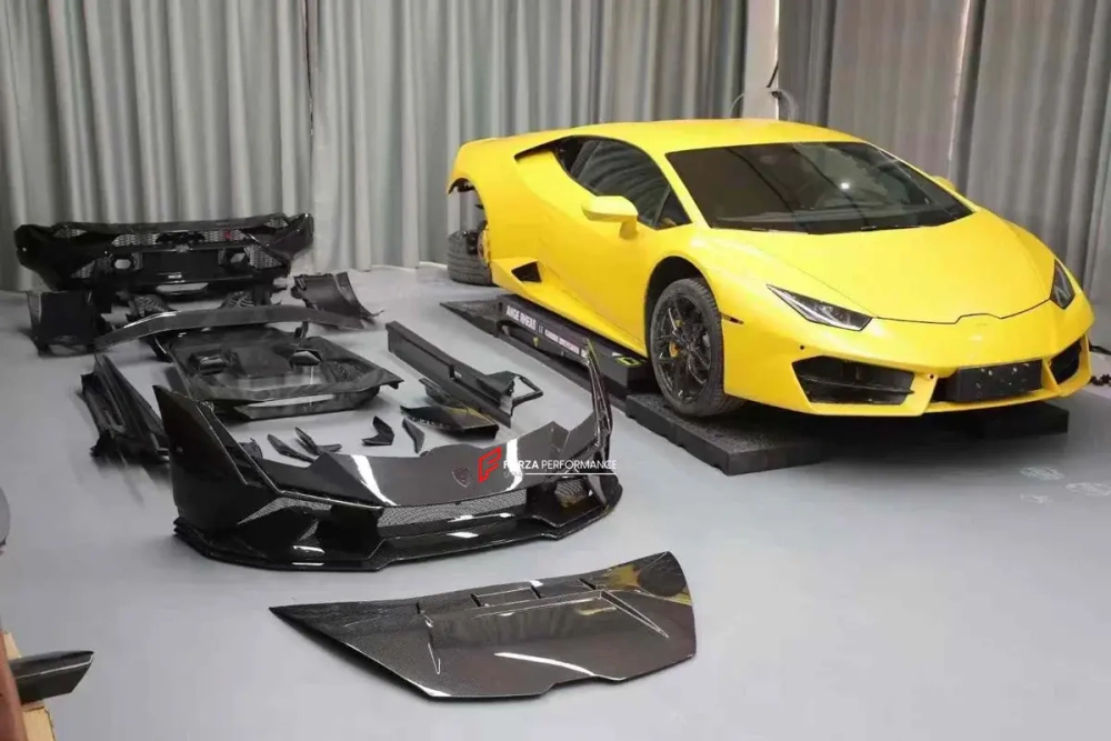 Широкий карбоновый обвес для Lamborghini Huracan LP610 LP580 Evo 2015-2022 Ламборгини Хуракан
