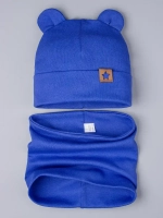 Шапка с ушками осенняя и снуд для детей