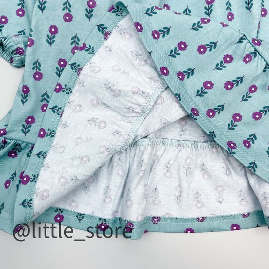 Платье хлопковое, Бирюзовое