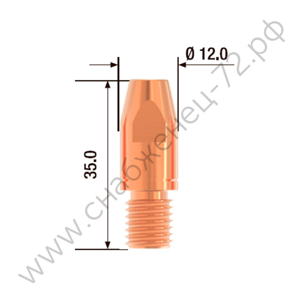 FUBAG Контактный наконечник M10х35 мм CuCrZr D=1.6 мм (25 шт.)