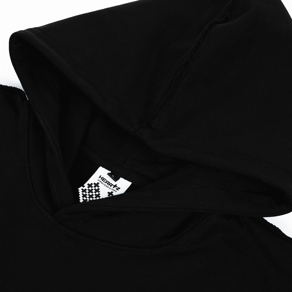 Худи Heartz Технопессимизм Heavycotton Embroided Blackout черный