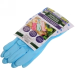 Перчатки пвх «Садовник» голубые 45см с флисовой подкладкой и удлиненными рукавами ДоброСад