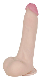 Телесный перезаряжаемый вибратор-реалистик из неоскин - 22,5 см. (Цвет: телесный)
