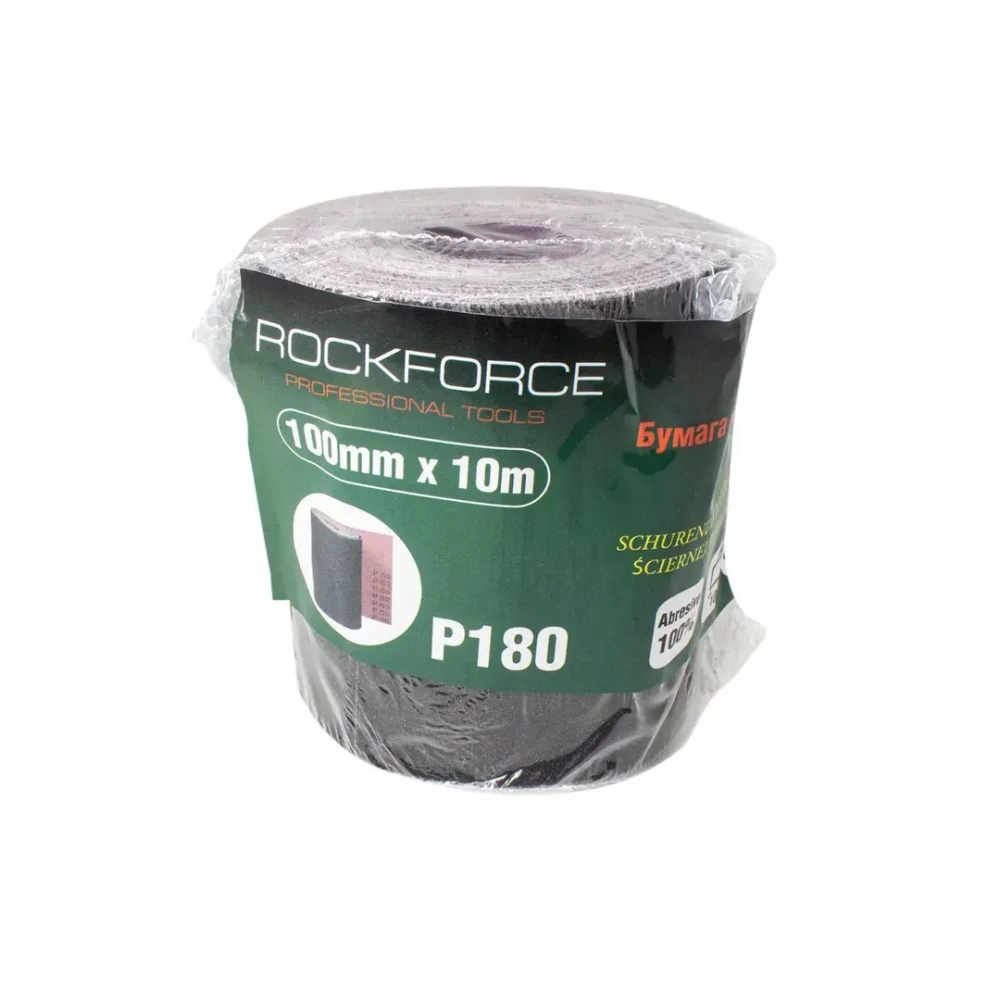 Бумага наждачная на тканевой основе 100ммх10м в рулоне (P180) RockForce##Rock FORCE RF-FB4180C