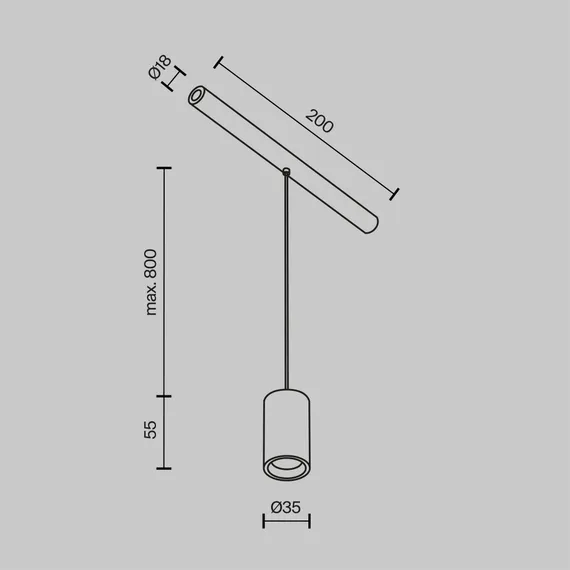 Светильник Фокус / Focus Led для системы освещения Axity 3000/6000К 3Вт 36° Technical c105pl-3w3-6k-bs