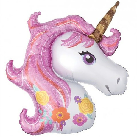 Фольгированный шар Единорог Нежный голова, 83 см