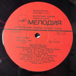 Винтажная виниловая пластинка LP Сборник Приди, Любовь (СССР 1986) Дискоклуб 15 Б