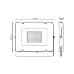 Прожектор Gauss LED Elementary 150W 12800lm 6500К 200-240V IP65 черный 691511150