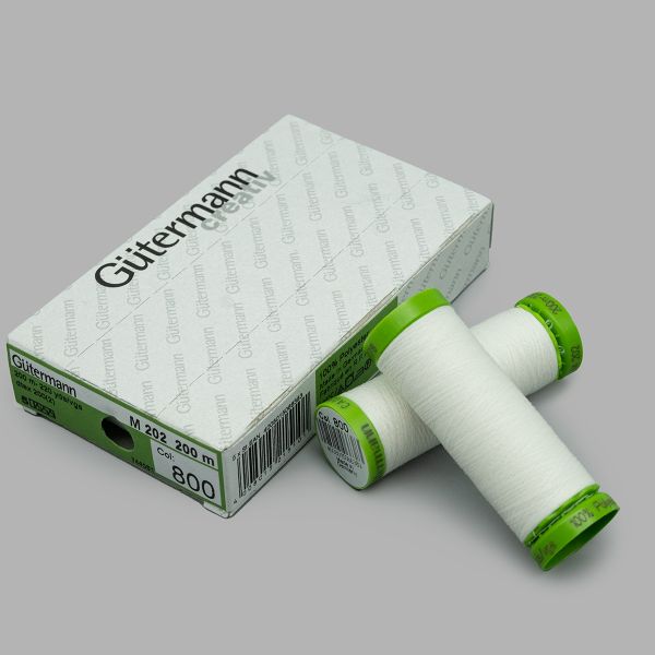 Нитки для тонких тканей Gutermann Extra Fine 150 (200 метров), 5 кат. | _800 белый (Arta 001)