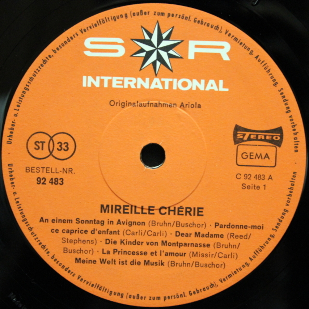 Mireille Mathieu / Mireille Cherie (LP)