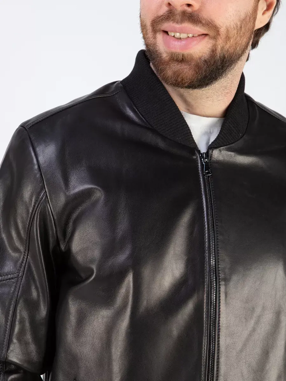 Кожаная куртка демисезонная Турция бомбер