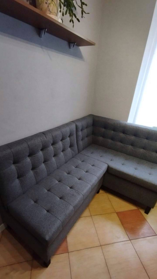 Диван угловой Спектрум с прямым углом (серый)