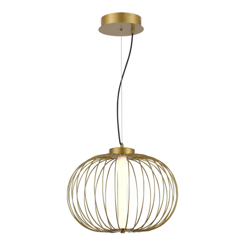 *SL6124.203.01 Светильник подвесной ST-Luce Золотистый/Золотистый LED 1*10W 3000K SLICE