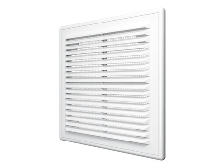 Решетка вентиляционная вытяжная АБС 249х249,белая