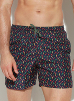 Мужские пляжные шорты с принтом в виде цветных перчиков чили (Размер: XL) (Цвет: разноцветный)