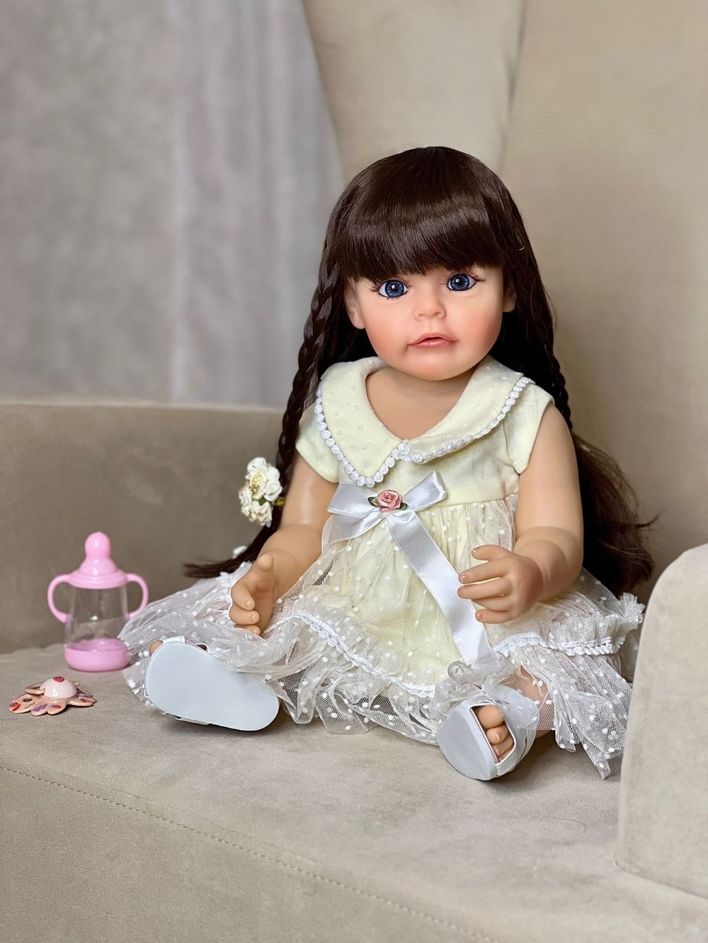 Кукла Реборн виниловая 55см в пакете (FA-038)