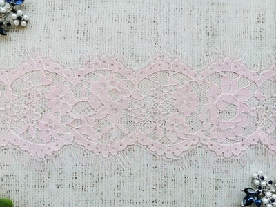 Кружево Французское, ш. 10,5 см, пудровый