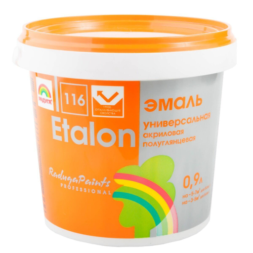 ЭМАЛЬ ETALON РАДУГА-116 ПОЛУГЛЯНЦЕВАЯ АКРИЛ "С" 0,9Л