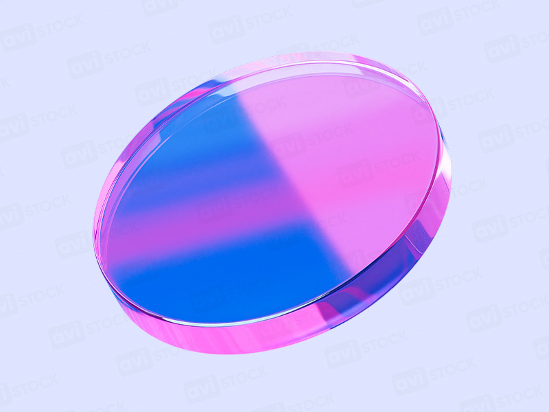 3D абстрактный стеклянный диск с градиентом