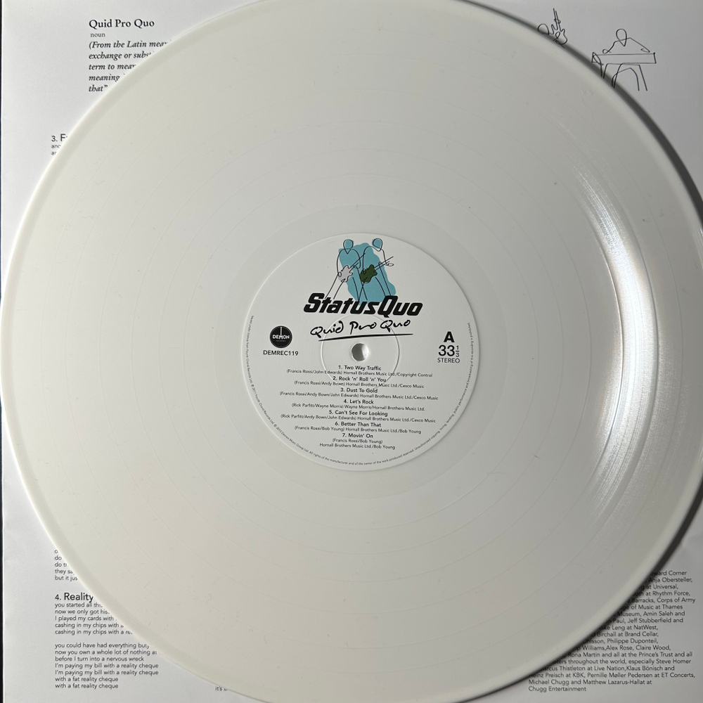 Status Quo ‎– Quid Pro Quo 2LP (Европа 2016г.) White